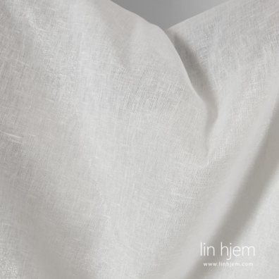 Hvitt blankt linstoff 150cm bredt