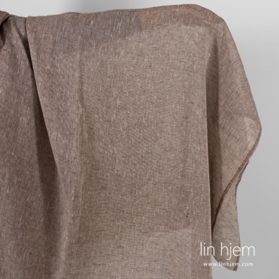 Gjennomsiktig linstoff i brunmelert