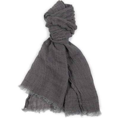 FINO mørkegrått lin sjal