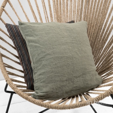 Grønnaktig grått sengesett VAGABOND spesielt vasket, ekstremt mykt og skånsomt