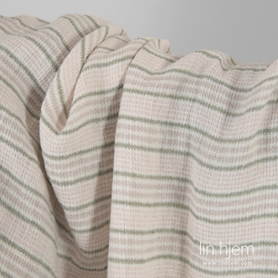 Linstoff "vaffel" rosa stripete vasket egnet for å sy kapper, bad, badstue, kjøkkenhåndklær