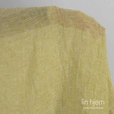 Lett linstoff gulgrønn vasket, mykt, skånsomt
