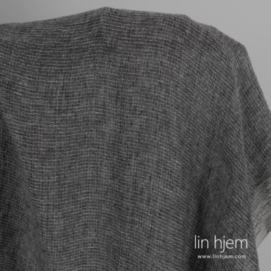 Lett linstoff svart og hvit vasket, mykt, skånsomt