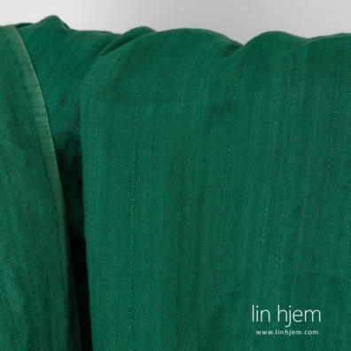 Grønnmønstret linstoff vasket, mykt, skånsomt