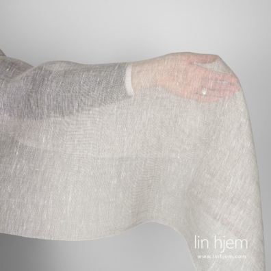 Gjennomsiktig linstoff lys grått