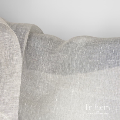 Gjennomsiktig linstoff hvit-naturlig grått