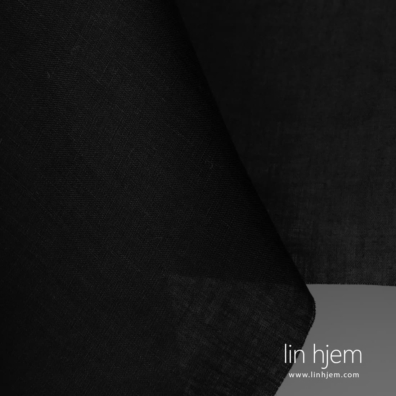 Linstoff svart lett passer til å sy klær og hjemmetekstiler