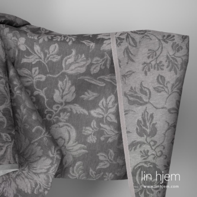 Linstoff jacquard grått