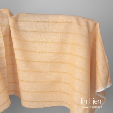 Gulstripet halvlinstoff