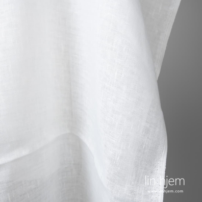 Linstoff snøhvitt lett, 150cm, 180cm bredt