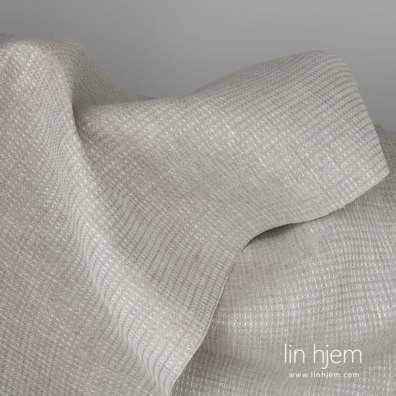 Linstoff naturlig grått - hvitt vaffel 150cm bredt