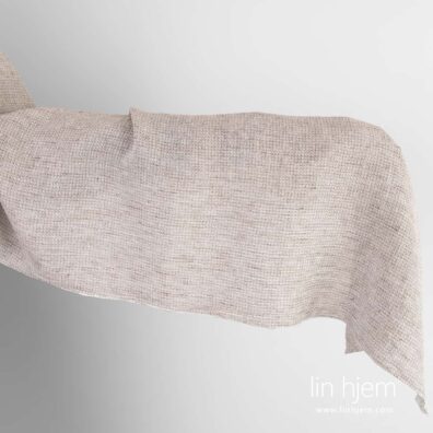 Bredt vasket brunt og hvit lin-bomull stoff