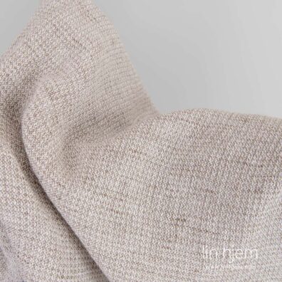 270cm bredt vasket brunt og hvit halvlin stoff