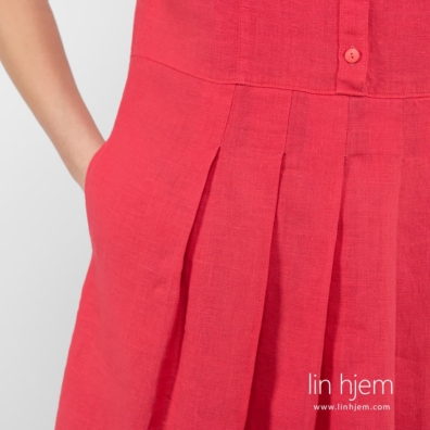 NICOLE bringebærfarget linkjole med legg