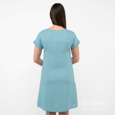 TIFANNY blå turkis linkjole, baksiden