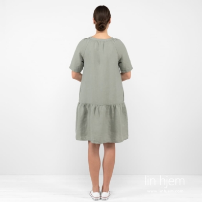 MEIRA grønnaktig linkjole, baksiden