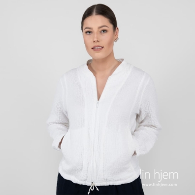 MANGA hvit bomber-stil linjakke