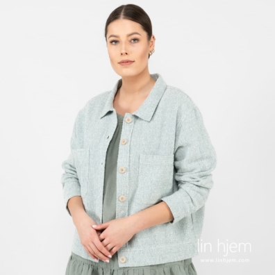 MANU grønnaktig linjakke, kort sportsjakke