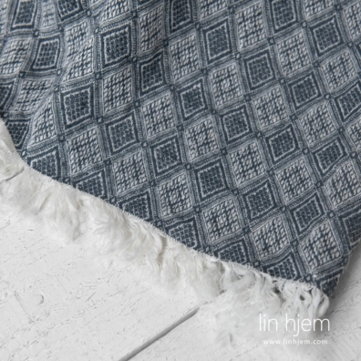 ALABAMA lin pledd grått med 5cm frynser