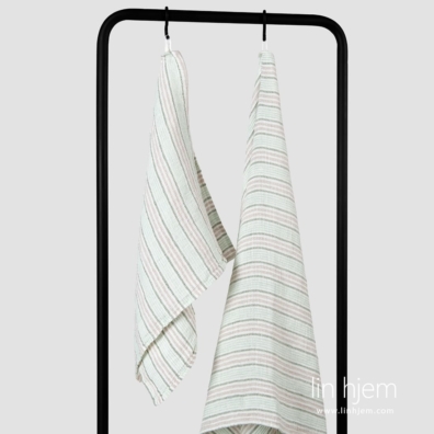 DOVERI lin håndkle grønnaktig med løkke