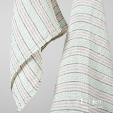 DOVERI lin håndkle grønnaktig, vaffel