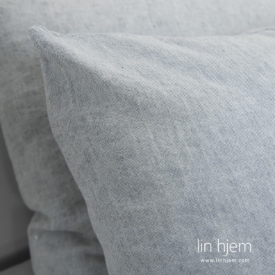 STONA putetrekk i lin-bomull blåaktig grått - hvitt, melange