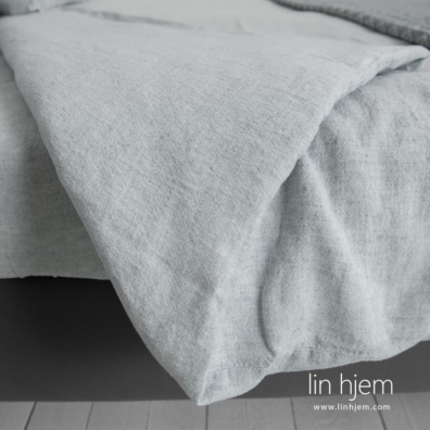 Dynetrekk i lin-bomull blåaktig grått spesielt vasket, ekstremt mykt og skånsomt