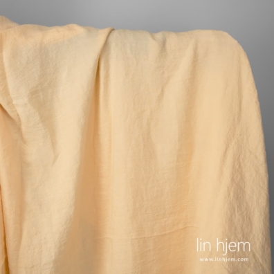 Linstoff kremfarge bredt vasket