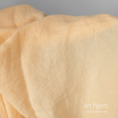 Linstoff kremfarge 295cm bredt vasket
