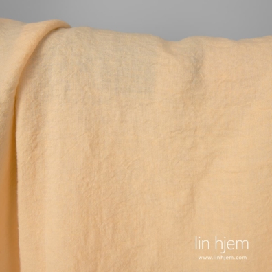 Linstoff kremfarge 295cm bredt vasket, mykt, skånsomt