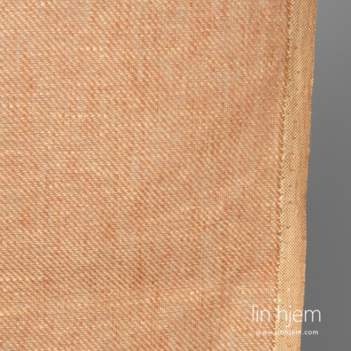 Linstoff gulbrunt i twill mønster 50cm bredt