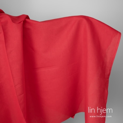 Lin-bomull stoff rødt lys