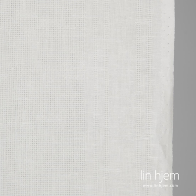 Linstoff hvit mønstret 50cm bredt