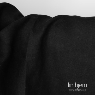 Svart linstoff spesielt vasket, mykt, skånsomt