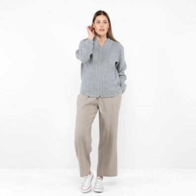 MANGA grå bomber-stil linjakke og bukse KENDA