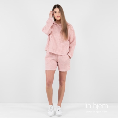 ALFI rosa halvlin hoodie og shorts
