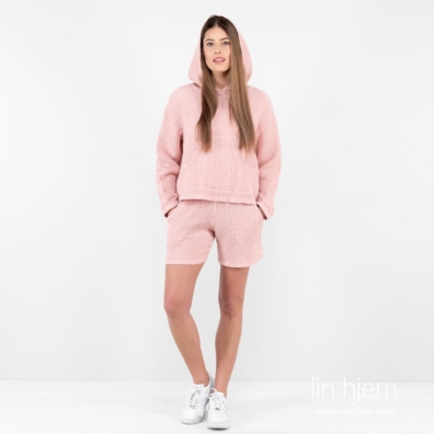 ALFI rosa halvlin hoodie