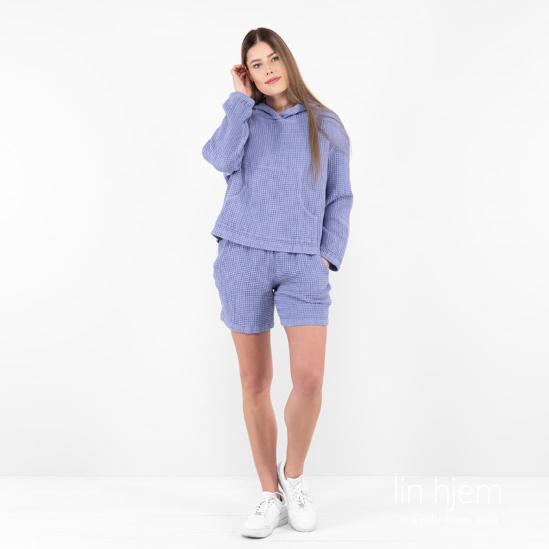 ALFI bl&aring; halvlin hoodie