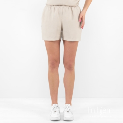 DARREN beige korte linshorts