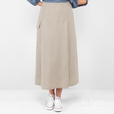 ZANZIBAR beige linskjørt