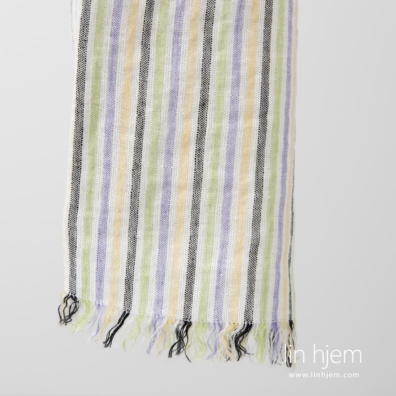DANDI stripet linsjal med 2,5cm lange frynser på kortkantene