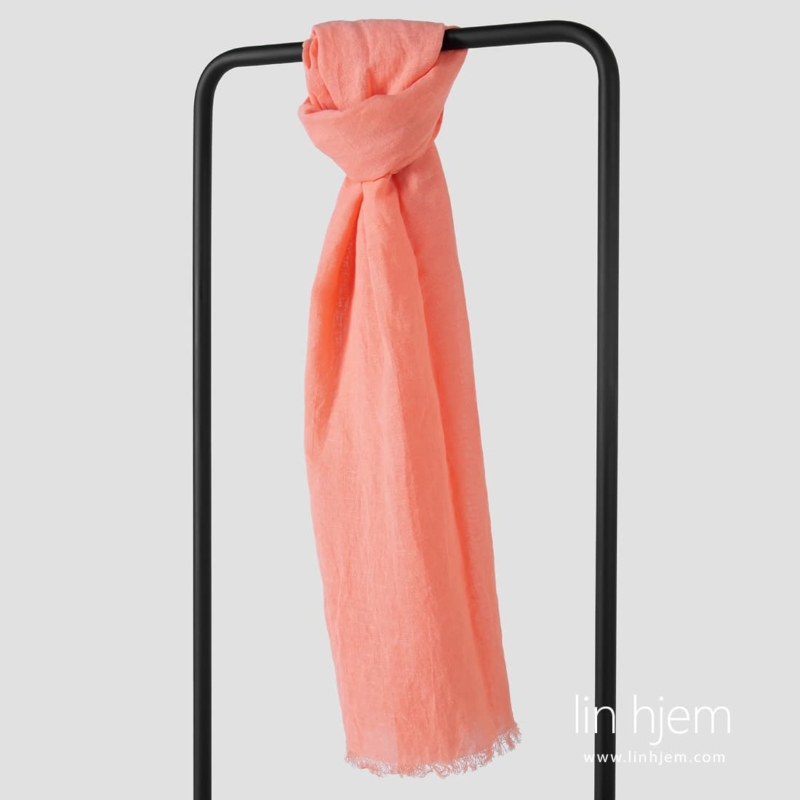 ZOLA ferskenfarget halvlin sjal