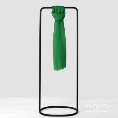 Grønt lin-bomull sjal, spesielt vasket, mykt, skånsomt stoff