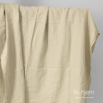 Linstoff lys grågrønn vasket