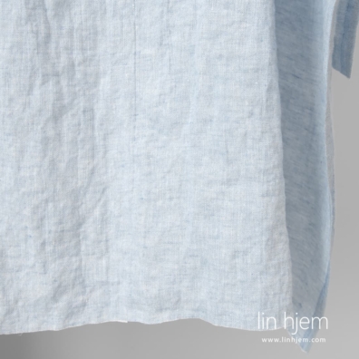 Linstoff blåmelert vasket, 145cm bredt