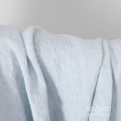 Linstoff blåmelert vasket egner seg til å sy klær og hjemmetekstiler