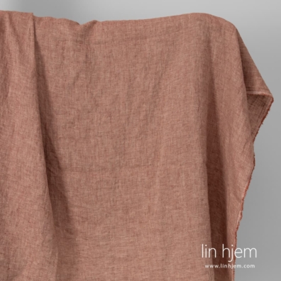 Linstoff beige-brunt vasket, mykt, skånsomt