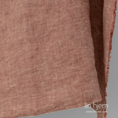 Linstoff beige-brunt vasket