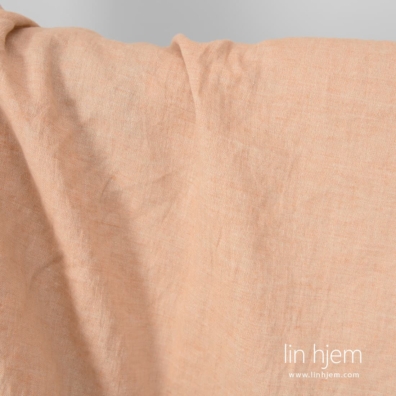 Linstoff beige-lysebrunt vasket, 145cm bredt