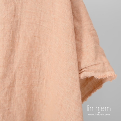 Linstoff beige-lysebrunt vasket, mykt, skånsomt